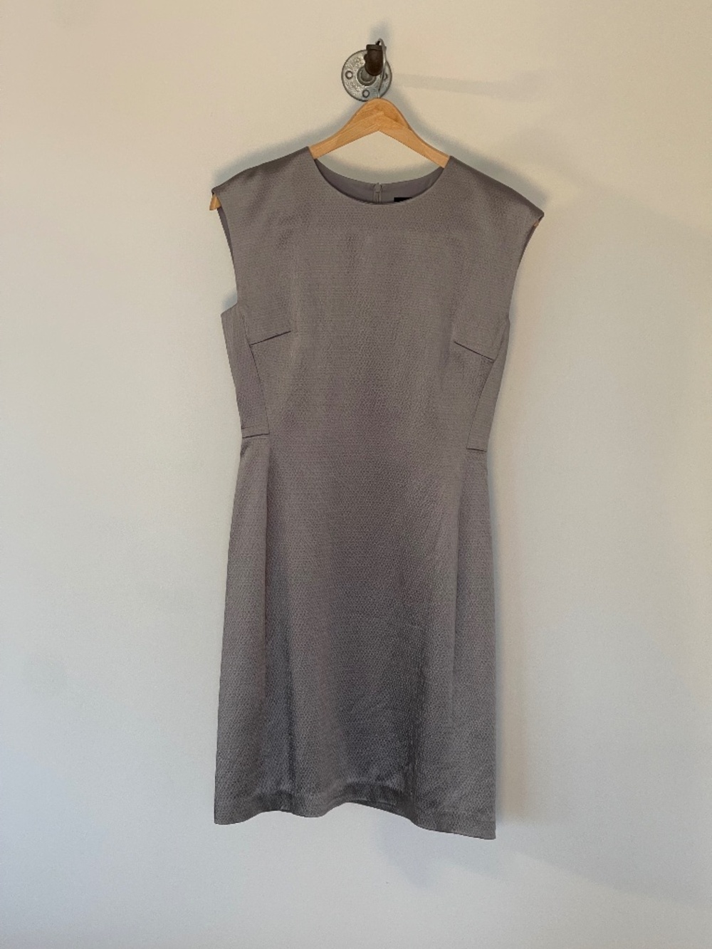 NWT Theory Grey Textured Sleeveless Sheath Dress | Size 2